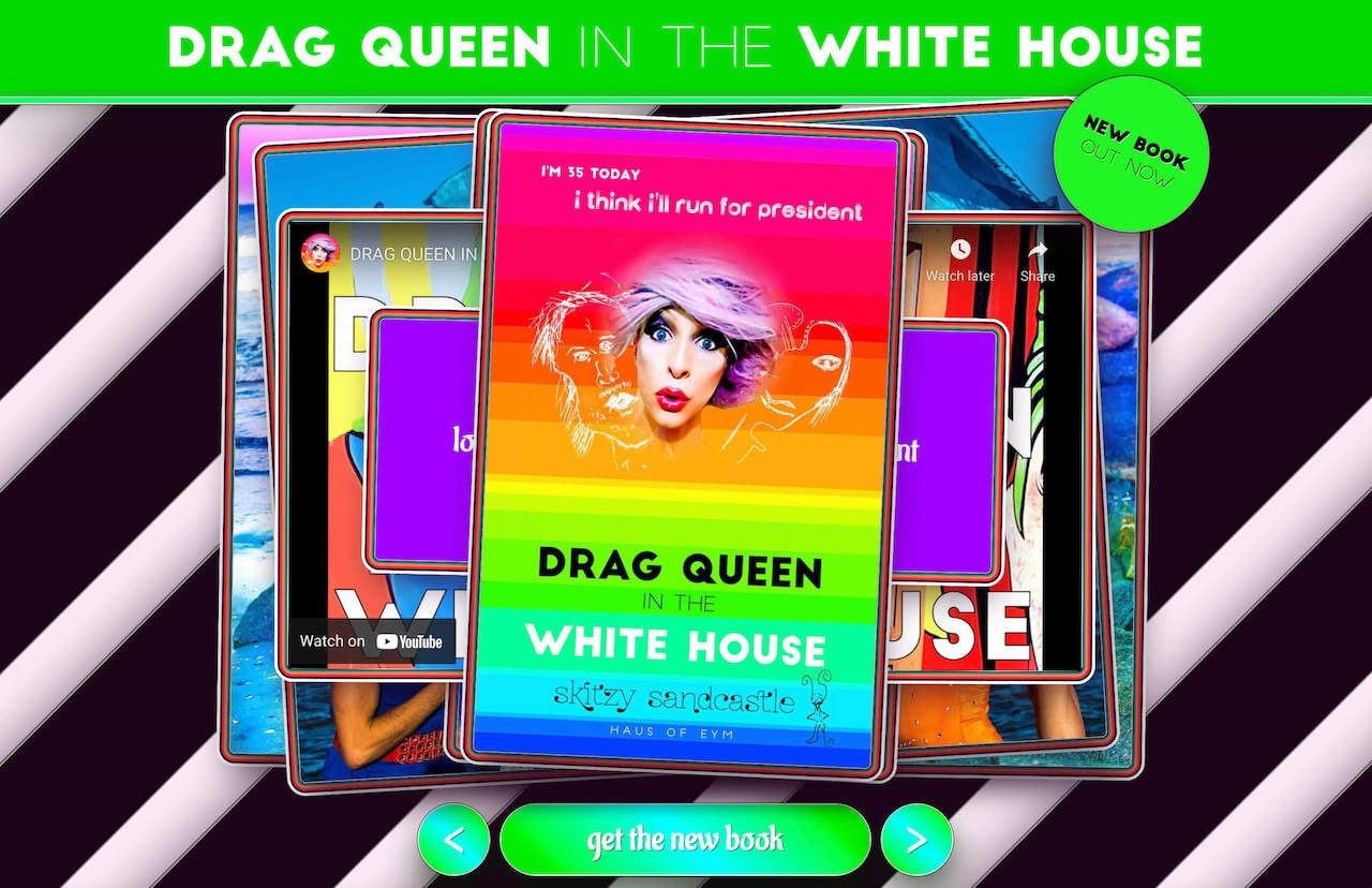 portfolio screenshot of dragqueeninthewhitehouse.com
